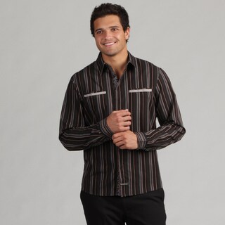 English Laundry Men's Striped Woven Shirt