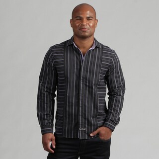 English Laundry Men's Striped Woven Shirt