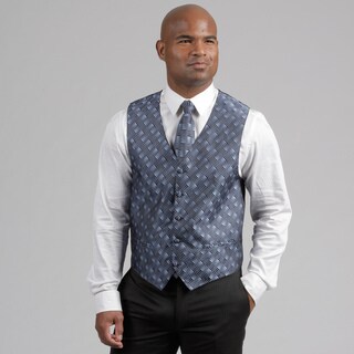 Ferrecci Men's Navy Four-piece Vest