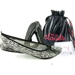 Fit In Clouds Women's 'Black Diamond' Folding Flats-Image