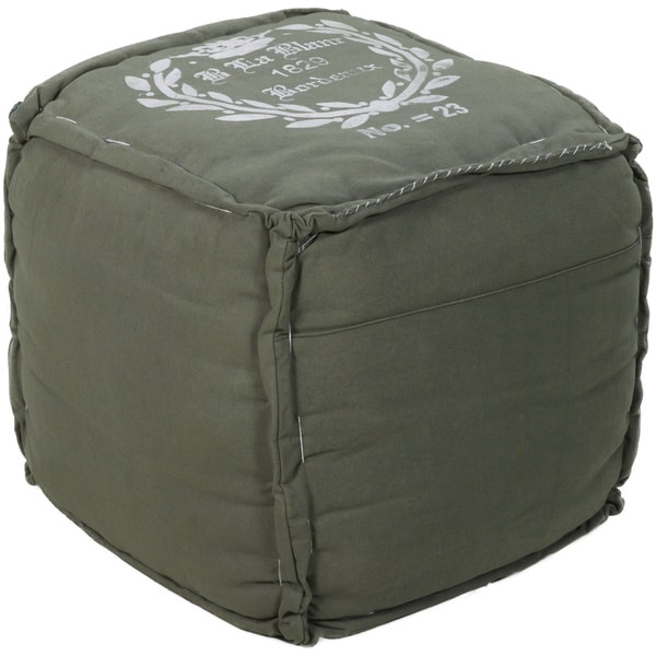 Decorative Bordeaux Hunter Green Pouf - 14163657 - Overstock.com Shopping - Great Deals on Throw ...