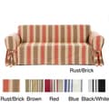 Classic Stripe Cotton Loveseat Slipcover