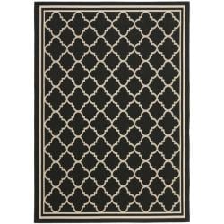 Great Prices Safavieh Poolside Black/ Beige Indoor Outdoor Rug (2'7 x 5')
