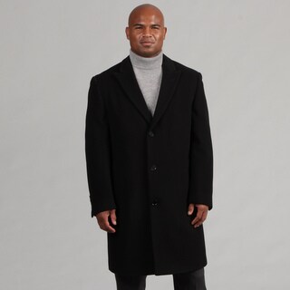 Calvin Klein Men's Single Breasted Wool/Cashmere Blend Topcoat