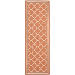 Buy Online Safavieh Poolside Terracotta/ Bone Indoor Outdoor Rug (2'4 x 6'7)