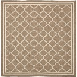 Great Prices Safavieh Poolside Brown/Bone Indoor/Outdoor Polypropylene Rug (6'7" Square)