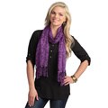 Peace Love Print Purple Scarf
