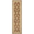 Handmade Farahan Brown/ Taupe Wool Rug (2'3 x 14')