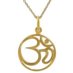 Sterling Silver Vermeil-style Ohm Necklace