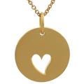 Sterling Silver Vermeil-style Heart Cut-out Necklace