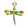 14k Yellow Gold Dragonfly Charm