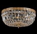 Richmond 2-light Olde Brass Crystal Flush Mount