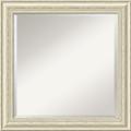 Country Whitewash Square Wall Mirror