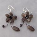 Silver Smokey Quartz Earrings (Thailand)