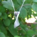 Sterling Silver Box Chain Necklace and Twist Necklace (Thailand)