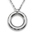 Tungsten Carbide Faceted Edge Disc Necklace