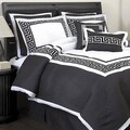 Lush Decor Metropolitan White/ Black 8-piece Queen-size Comforter Set