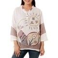 Cotton 'Flirty Peacock' Batik Tunic (Thailand)