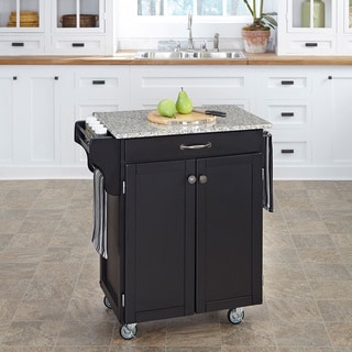 Cuisine Cart Black Finish SP Granite Top