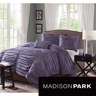 Madison Park Melrose Plum 4-piece Comforter Set