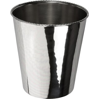 Nickel-plated Brass Wastebasket