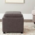 Harrison Charcoal Linen Tray Ottoman