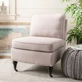 Safavieh Bosio Beige Linen Armless Club Chair