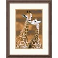 'Giraffe First Love' Framed Art Print