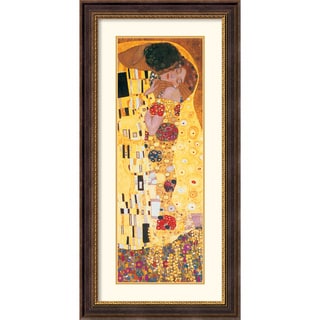 Gustav Klimt 'The Kiss (Der Kuss), detail' Framed Art Print