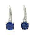 Jenne Sterling Silver Gemstone and CZ Earrings