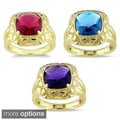 M by Miadora 18k Gold Overlay Synthetic Gemstone Ring