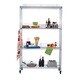 Trinity EcoStorage 4-tier NSF Wire Shelving Rack with Wheels