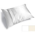 Set of Two Satin Polyester Pillow Protectors with Zipper Closure