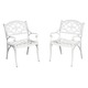 Home Styles Biscayne 5-piece 42-inch White Cast Aluminum Outdoor Dining Set