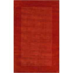 Hot Deal Hand-crafted Orange Tone-On-Tone Bordered Pechora Wool Rug (9' x 13')