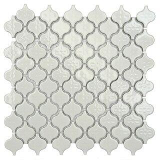 Low Price SomerTile Mini White Porcelain Mosaic Tile (Pack of 10)