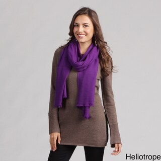 Portolano Women's Lightweight Eyelash Fringe Cashmere-blend Scarf