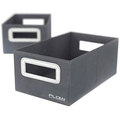 Flow Wall Decor Small Collapsible Titanium Storage Bins (Set of 2)