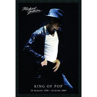 Michael Jackson 'King of Pop' Gel-textured Art Print