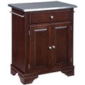 Home Styles Premium Cherry Cuisine Cart with Stainless Steel Top