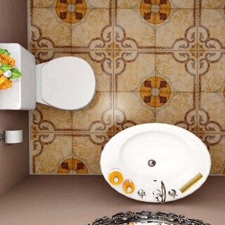 SomerTile 17.625x17.625-in Cairo Ceramic Floor and Wall Tiles (Case of 8)