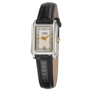 Caravelle Women's Strap Silver Dial Leather Watch