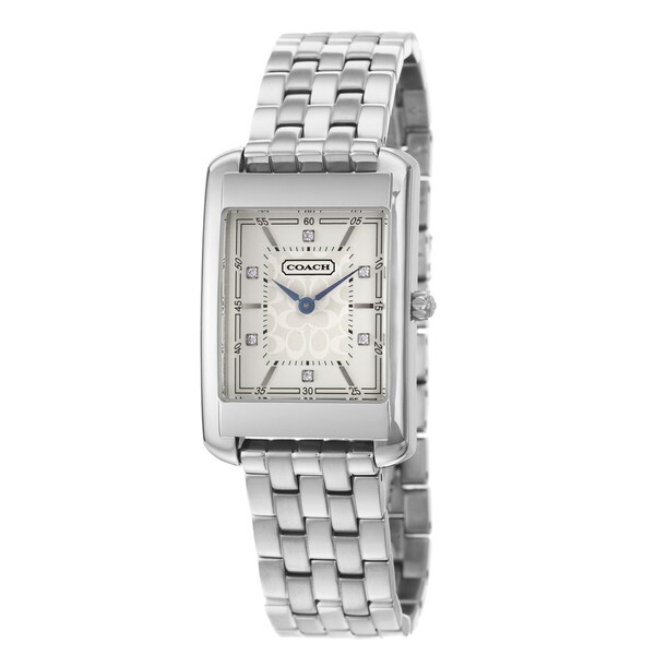 Coach Men's Movado Collection White Dial Stainless Steel Watch