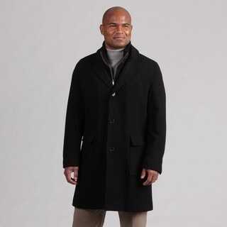 Cole Haan Men's Black Wool Blend Coat