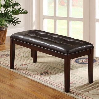 --->  TRIBECCA HOME Colyton Rich Espresso 48-inch Casual Upholstered Bench