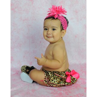 Baby Girl Leopard Bloomer 4-piece Gift Set