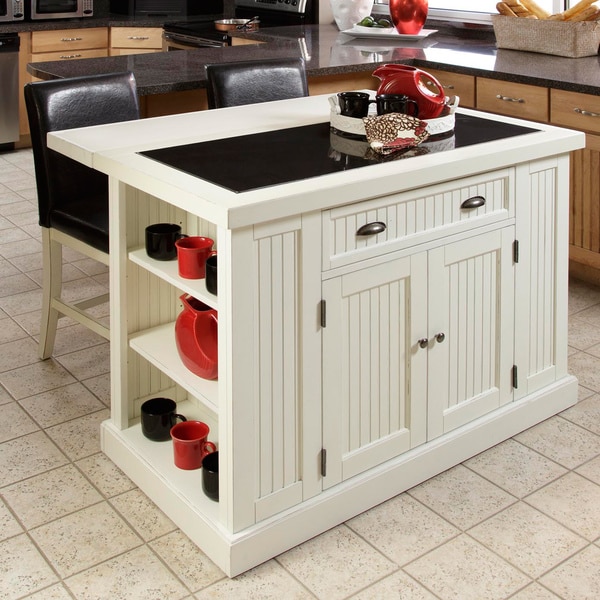 Home Styles Nantucket Distressed White Finish Kitchen ...