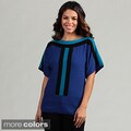 Cable & Gauge Women's Colorblock Tunic Top
