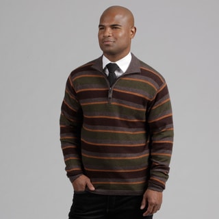 Weatherproof Men's Walnut Striped Wool/Cashmere Blend Sweater