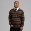 Weatherproof Men's Walnut Striped Wool/Cashmere Blend Sweater